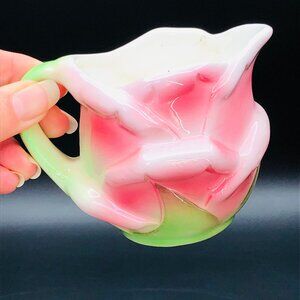 50s PY Countess Rose CREAMER JUG Vintage Oversized Flower Japan Kitchenware
